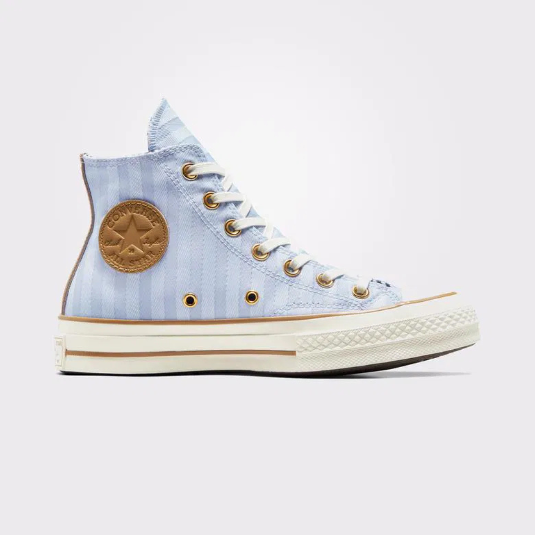 Converse Chuck 70 Hi Herringbone Stripe - Cloudy Daze / Egret /Trek Tan