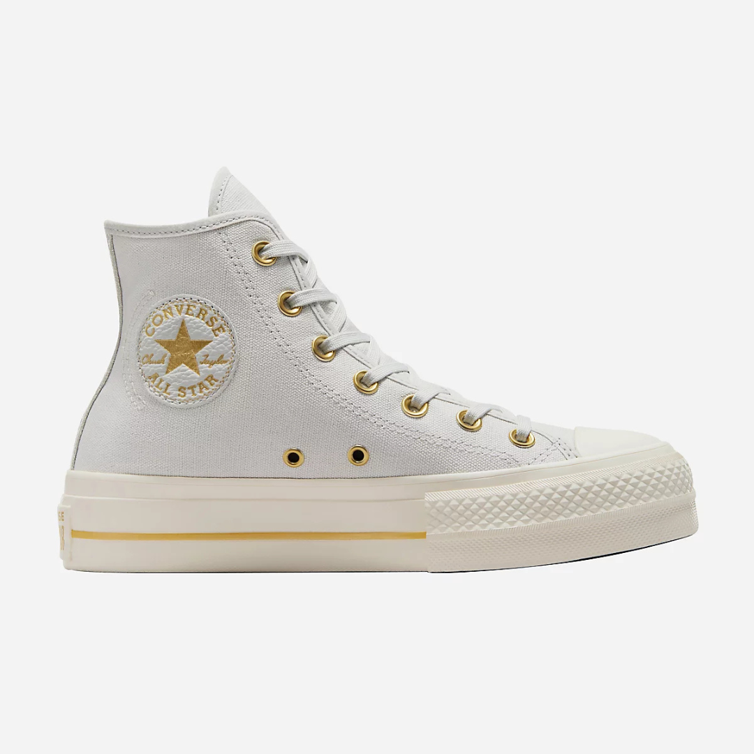 Converse Ctas Lift Hi Barely - Grey / Egret / Gold
