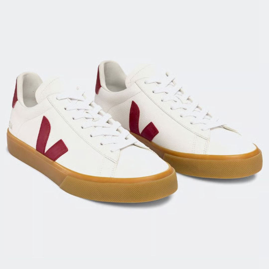 Veja Campo Leather - Extra White / Marsala Natural - Walk by Streetart