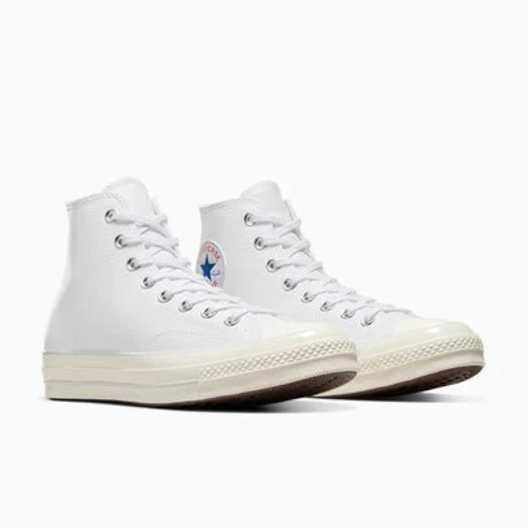 Converse Chuck 70 Hi Leather - White / Fossilized / Egret