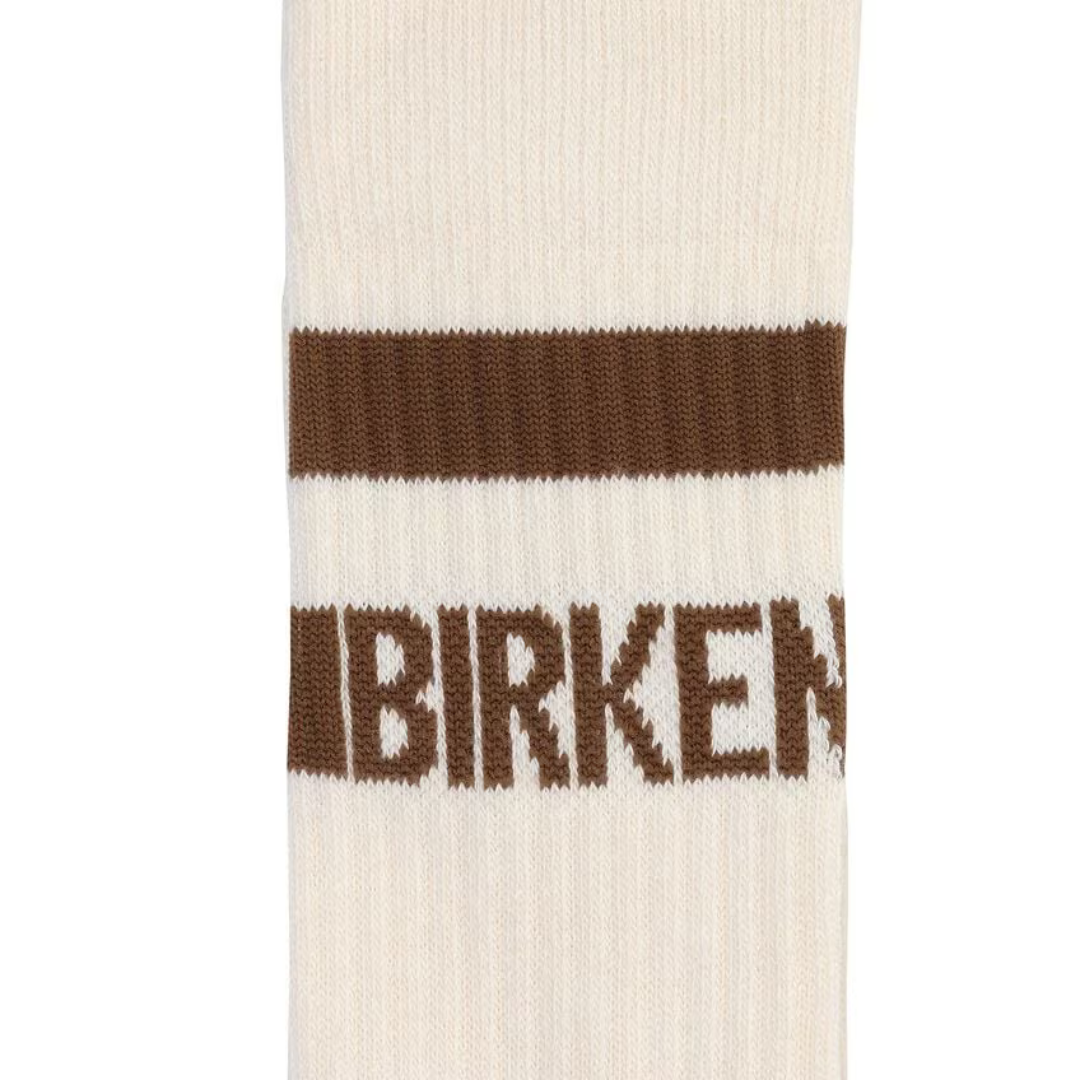 Birkenstock Cotton Crew Socks - Eggshell / Mink