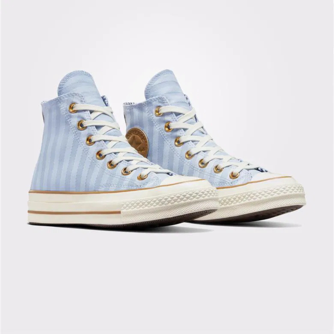 Converse Chuck 70 Hi Herringbone Stripe - Cloudy Daze / Egret /Trek Tan