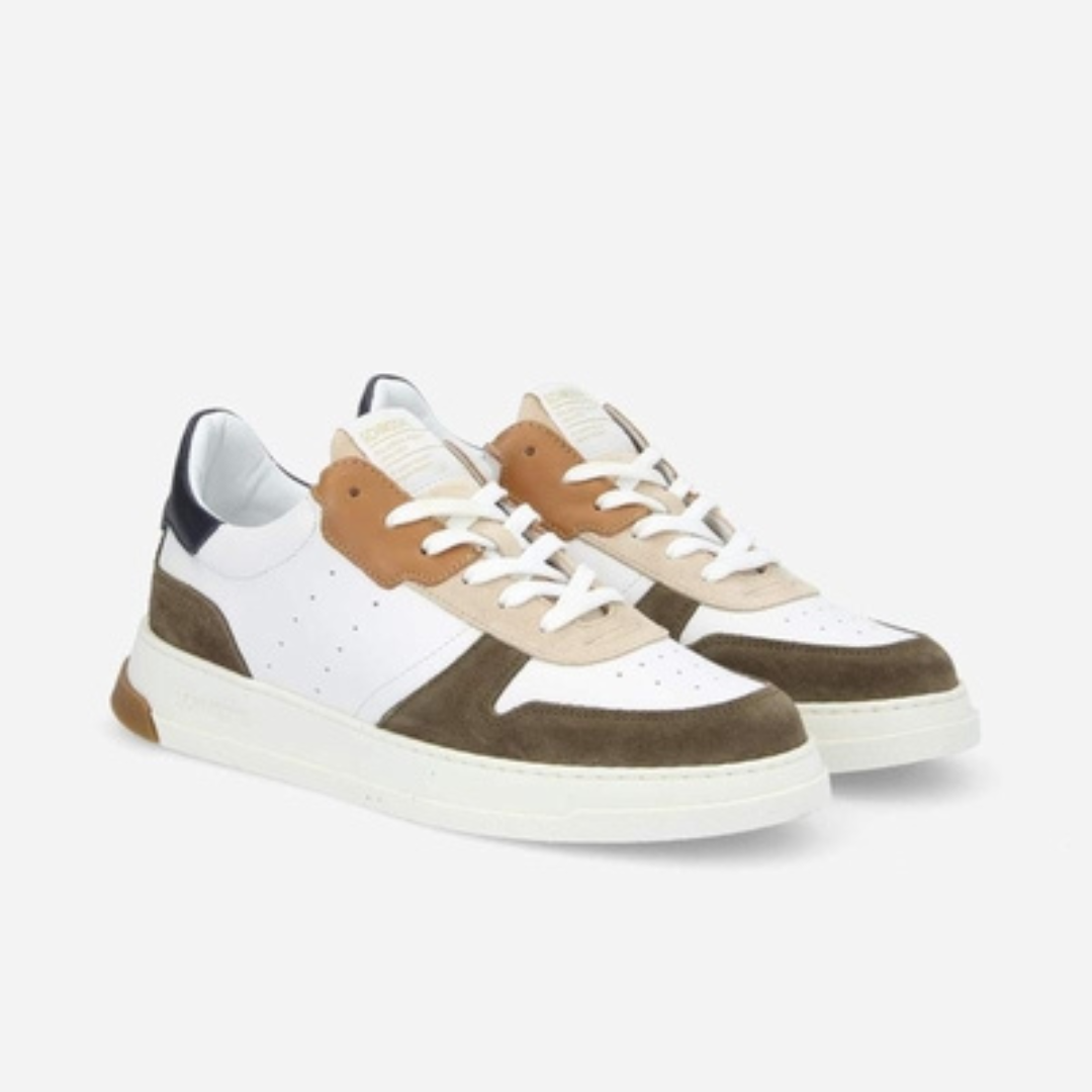 Schmoove Order Sneaker Nappa - White / Army / Navy