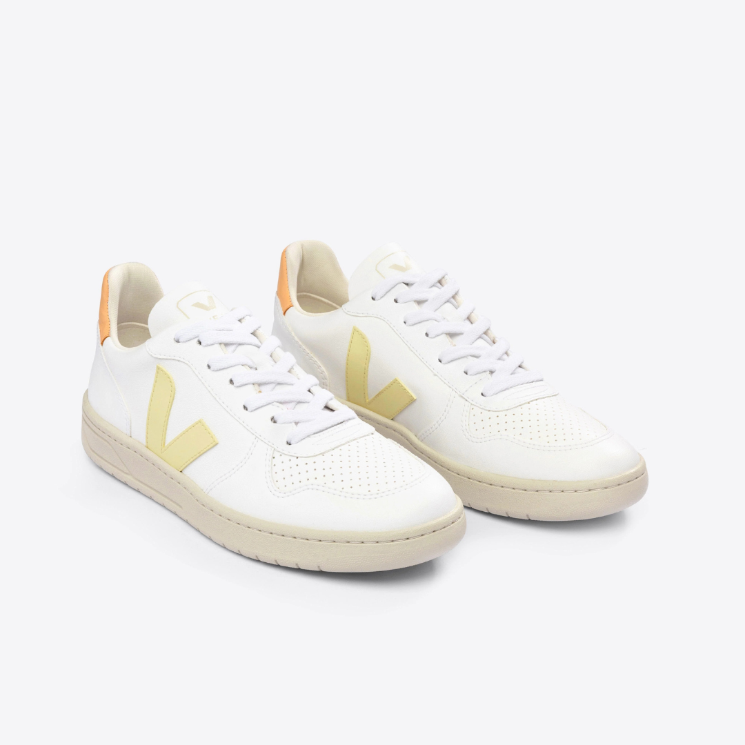 Veja V-10 Cwl _ White / Sun / Peach - Walk by Streetart