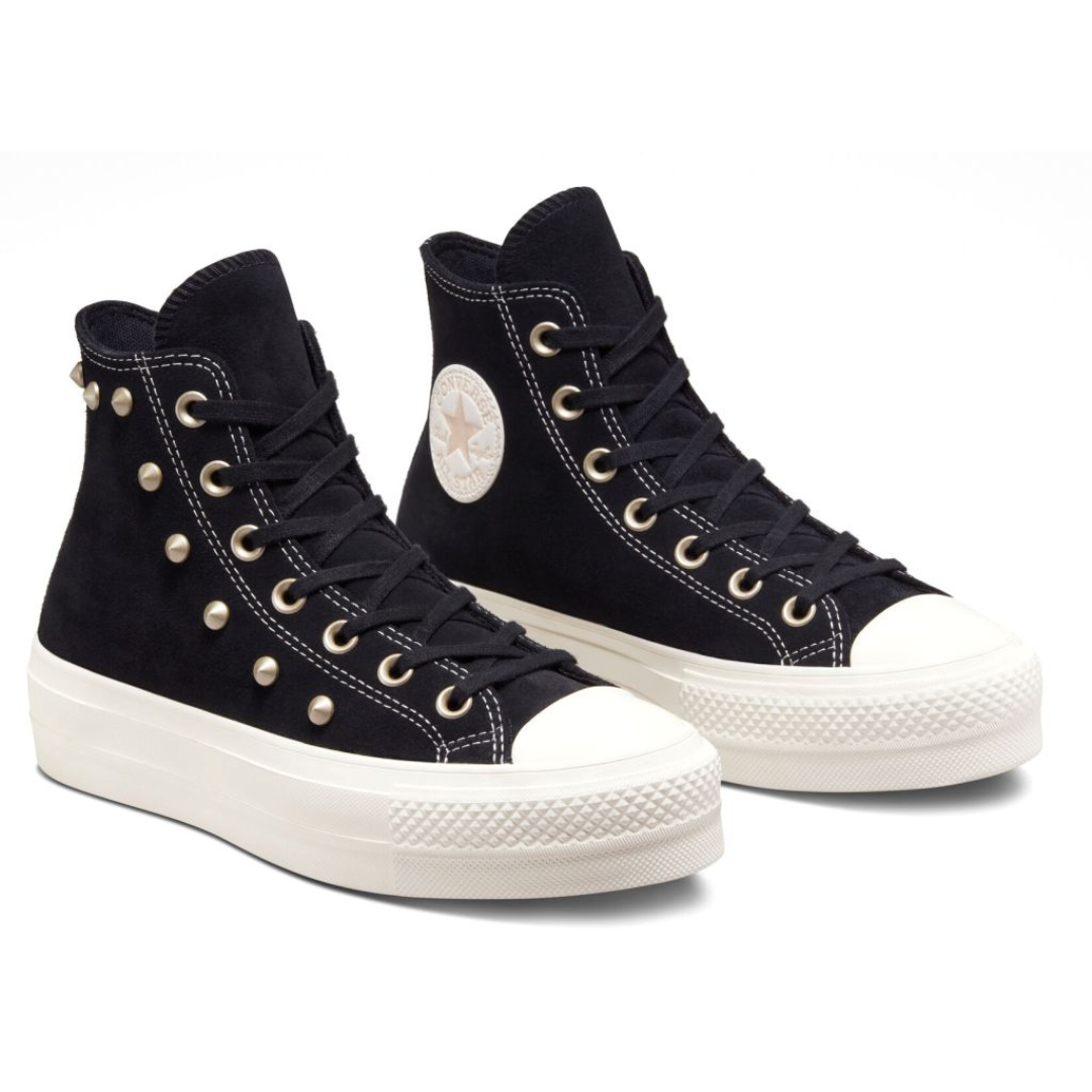 Converse Ctas Lift Hi - Black / Light Gold Egret - Walk by Streetart