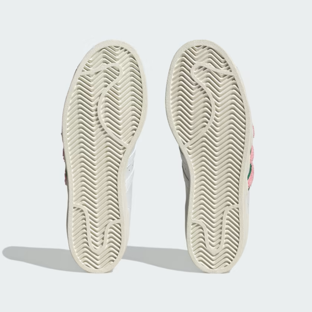 Adidas Superstar - White / Pink/ Green - Walk by Streetart