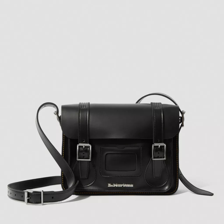 Dr Martens 11" Leather Satchel - Black - Walk by Streetart