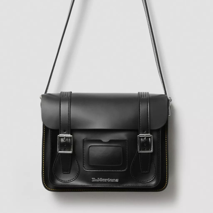 Dr Martens 11" Leather Satchel - Black - Walk by Streetart