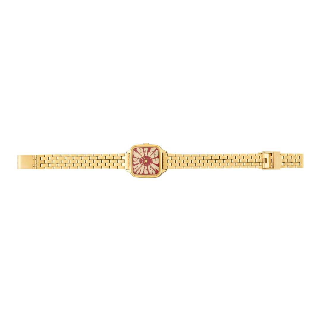 Komono Montre The Kate Flower - Estate Gold Bordeaux