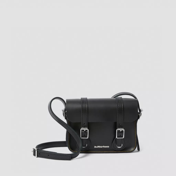 Dr Martens 7" Leather Satchel - Black - Walk by Streetart