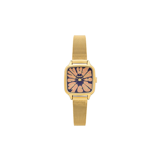 Komono Montre The Kate Flower - Royale Gold / Blue Rose