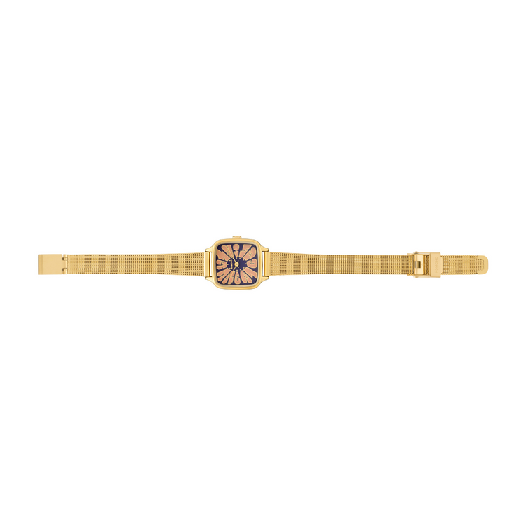 Komono Montre The Kate Flower - Royale Gold / Blue Rose