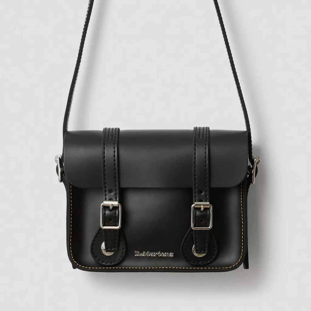 Dr Martens 7" Leather Satchel - Black - Walk by Streetart