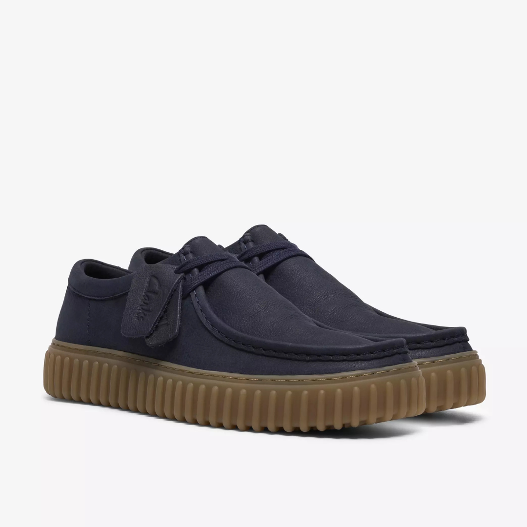 Clarks Torhill Lo - Navy Leather - Walk by Streetart
