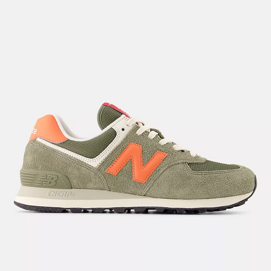 New Balance 574 - Dark olivine / Flare