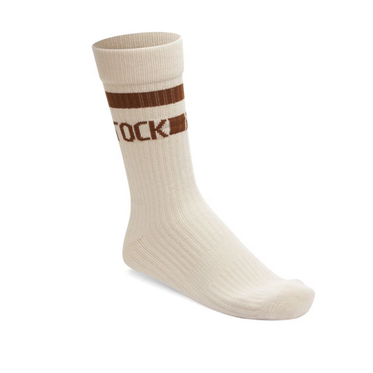 Birkenstock Cotton Crew Socks - Eggshell / Mink