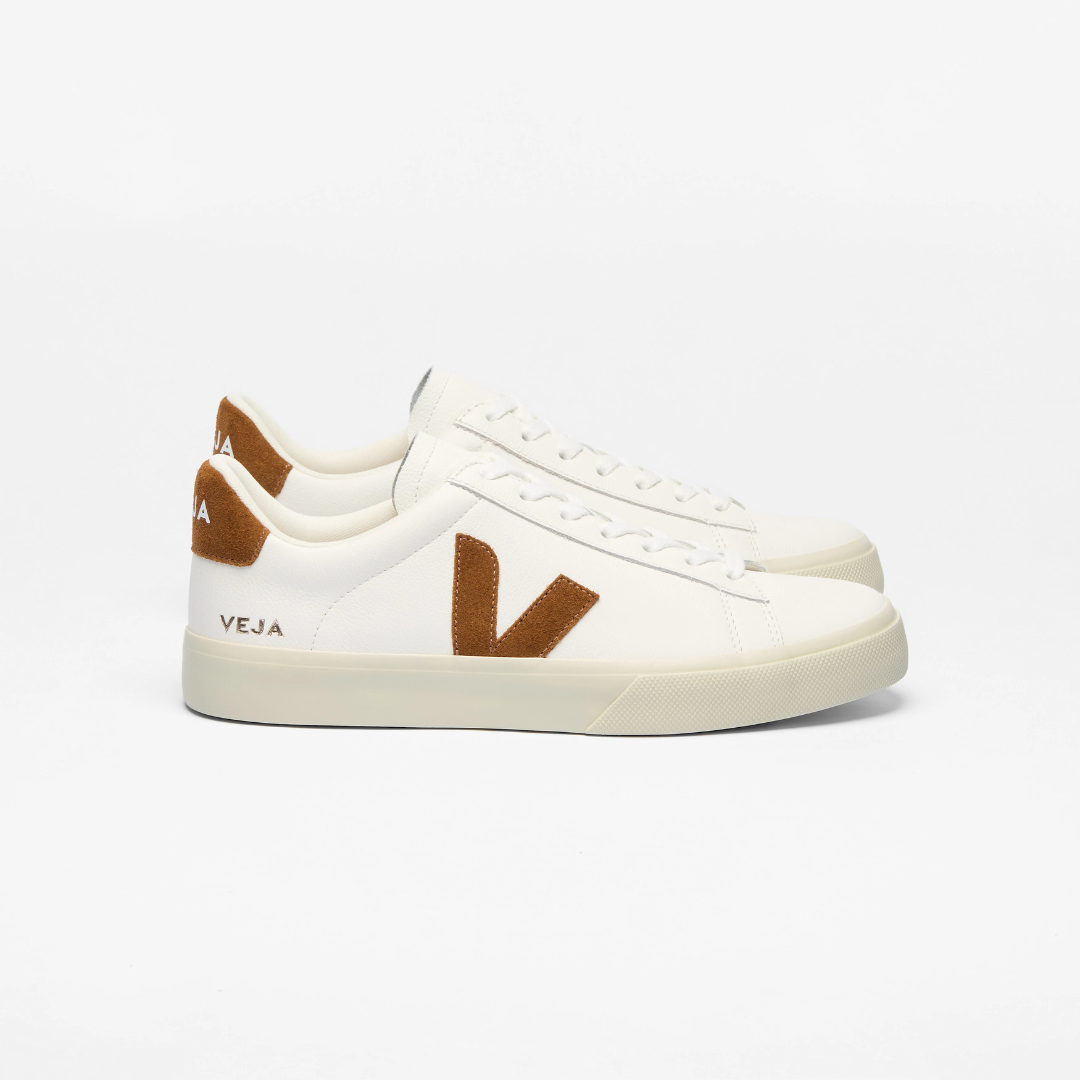 Veja Campo Leather - White / Cognac