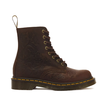 Dr.Martens 1460 Pascal Emboss Floral - Dark Brown / Crazy Horse