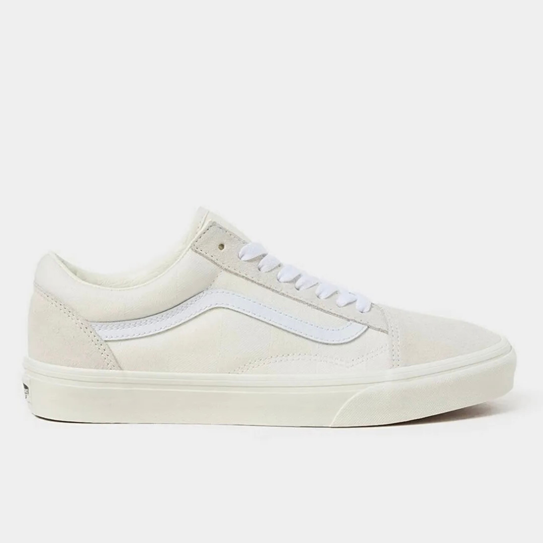 Vans Old Skool - Mono Checkerboard / Off White / White - Walk by Streetart