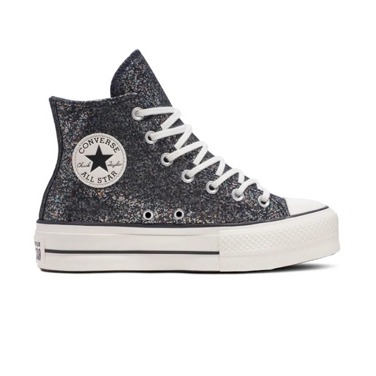 Converse Ctas Lift Hi Glitter - Into The Void / Egret / Black