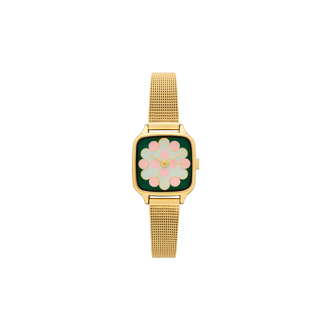 Komono Montre The Kate Aurora - Royale Gold / Green Blush