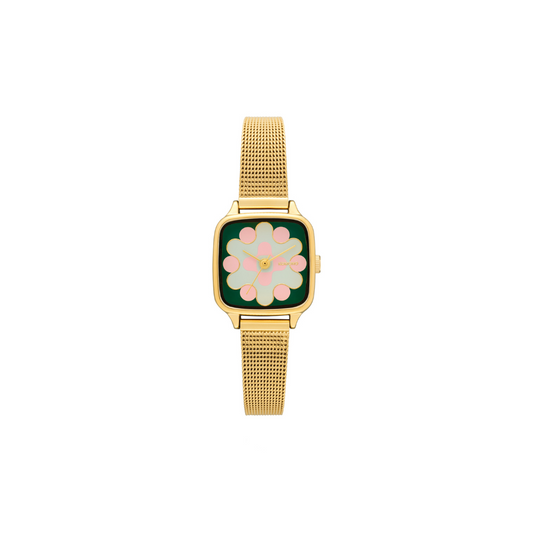 Komono Montre The Kate Aurora - Royale Gold / Green Blush