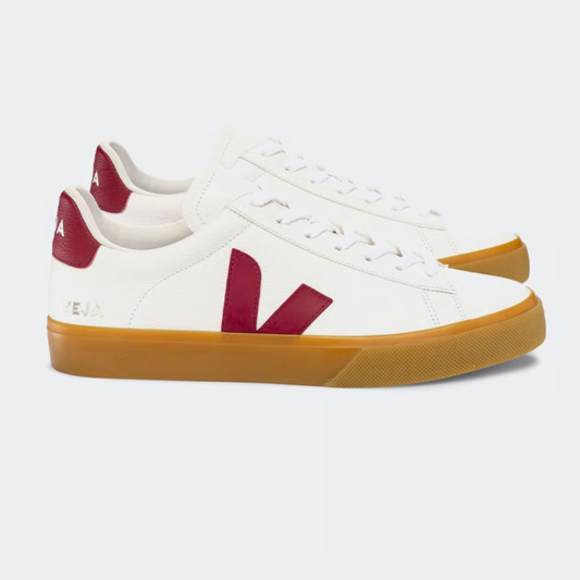 Veja Campo Leather - Extra White / Marsala Natural - Walk by Streetart
