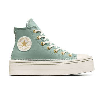Converse Ctas Hi Modern Lift Platform - Herby / Egret / Gold - Walk by Streetart