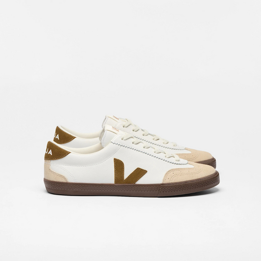 Veja Volley Leather - White Tent Bark