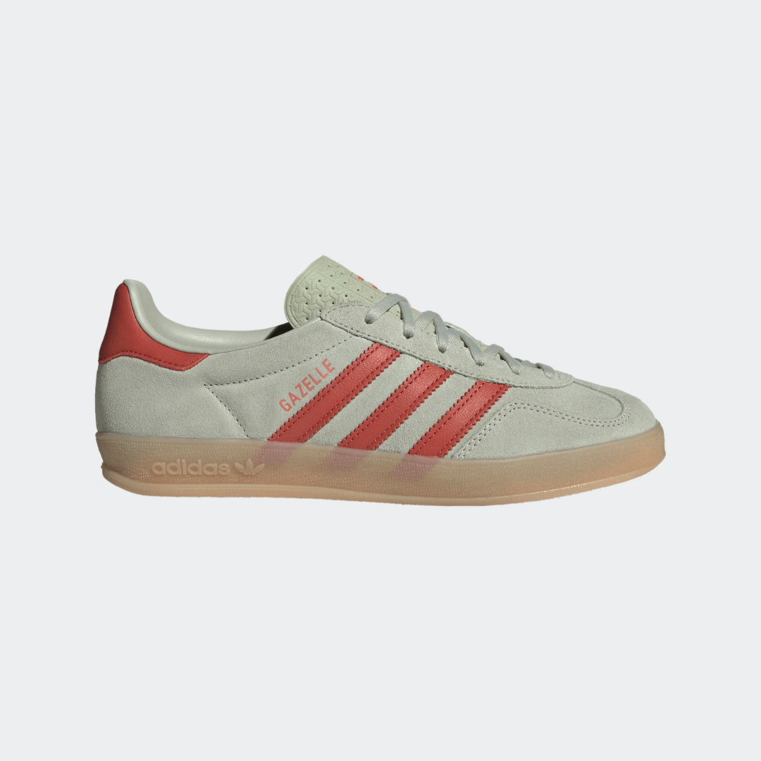 Adidas Gazelle Indoor - Half Green / Red / Gum - Walk by Streetart