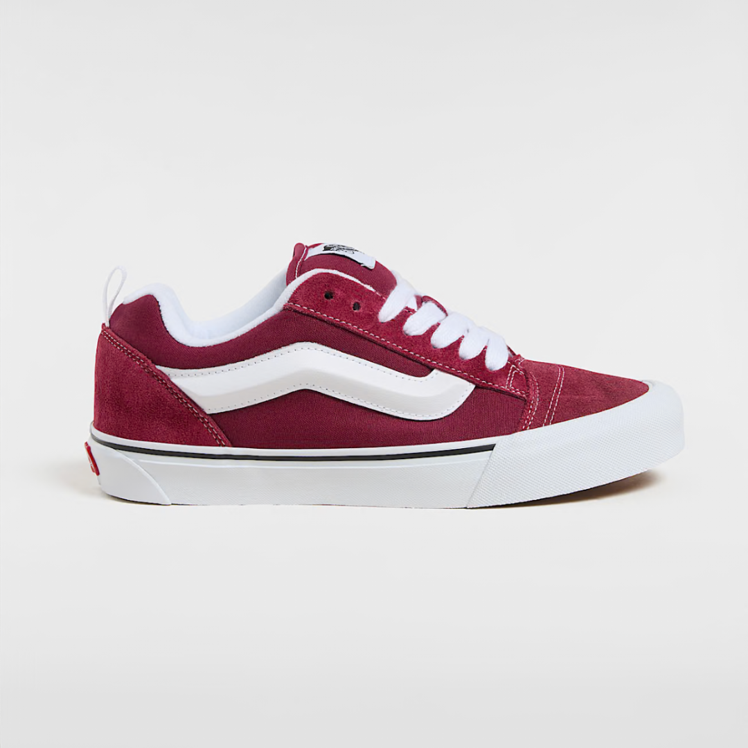 Vans Knu Skool - Bordeaux / White - Walk by Streetart