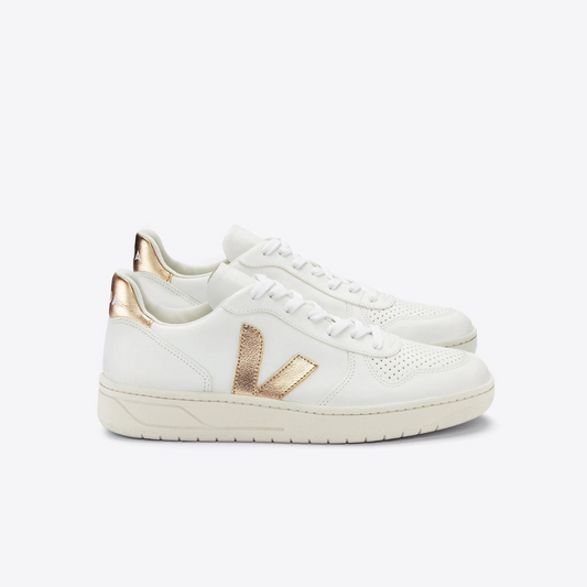 Veja V-10 Chromefree - Extra White / Platine - Walk by Streetart