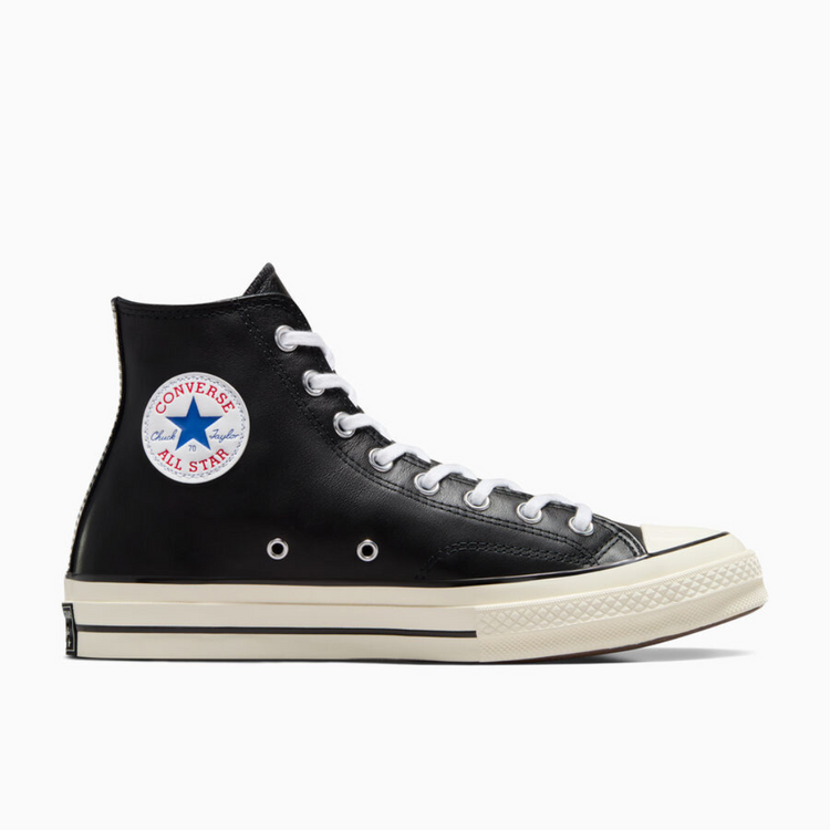 Converse Chuck 70 Hi Leather - Black / White / Egret - Walk by Streetart