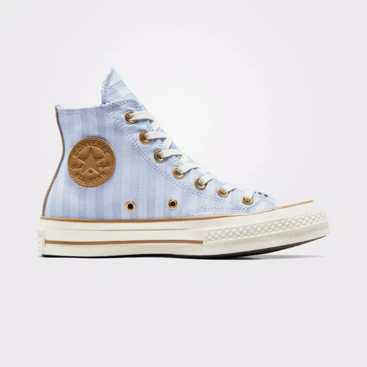 Converse Chuck 70 Hi Herringbone Stripe - Cloudy Daze / Egret /Trek Tan