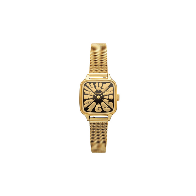 Komono Montre The Kate Flower - Royale Gold Black - Walk by Streetart