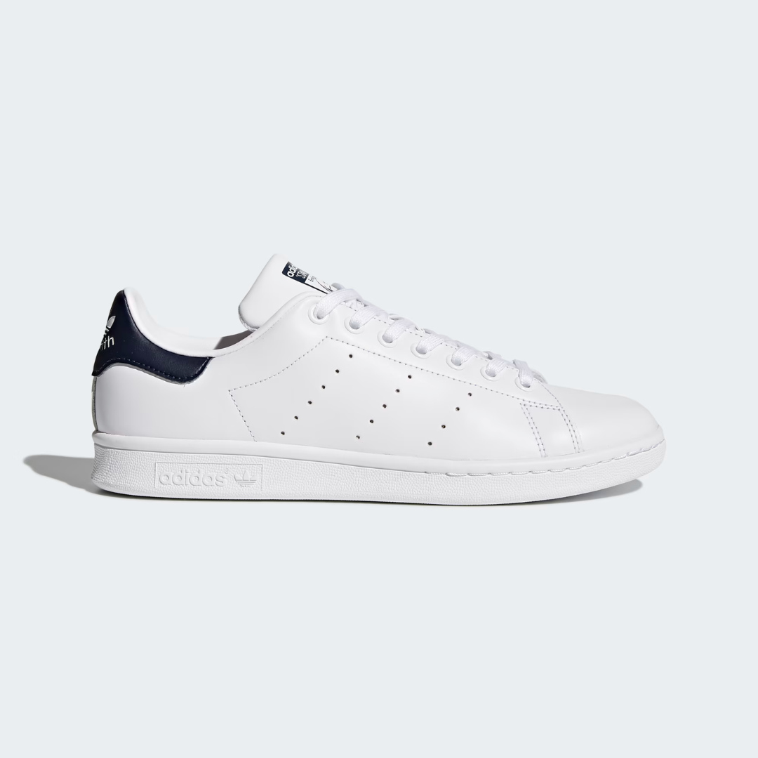 Adidas Stan Smith Leather - Core White / Cloud White / Dark Blue