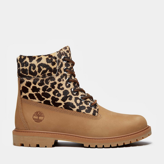 Timberland Women Premium 6 In Lace Up Boot - Beige / Leopard