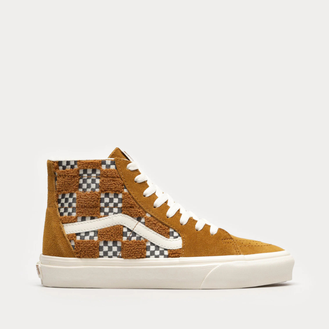 Vans Sk8-Hi - Tufted Check / Golden / Brown - Walk by Streetart