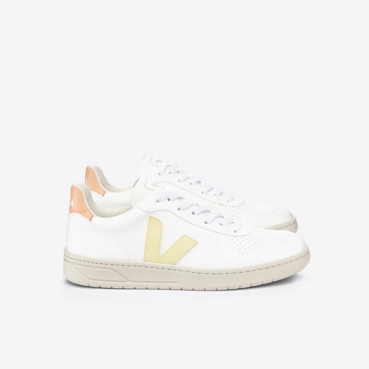 Veja V-10 Cwl _ White / Sun / Peach - Walk by Streetart