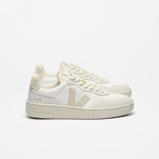 Veja V90 B Mesh - White / Pierre