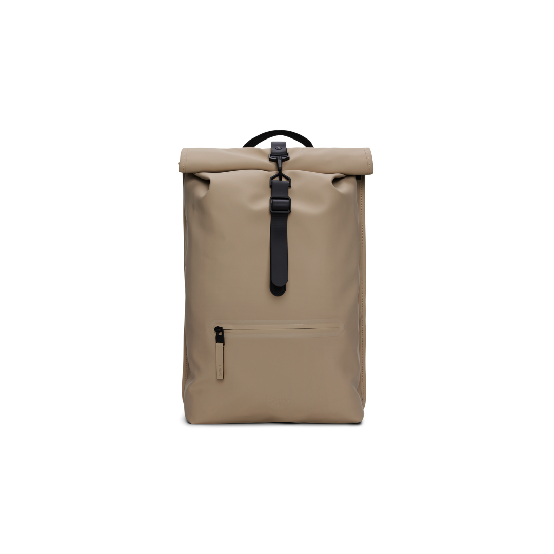 Rains Rolltop Rucksack - Beige - Walk by Streetart
