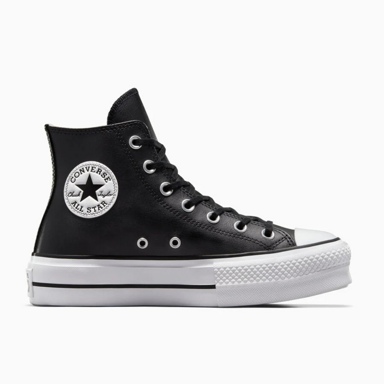 Converse Ctas Lift Clean Hi - Black / Black / White - Walk by Streetart