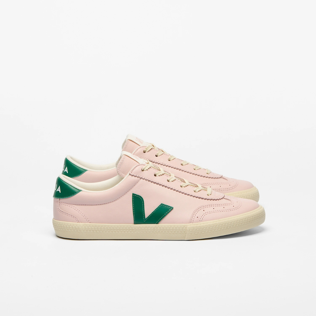 Veja Volley Leather - Petale / Golf / Calcaire - Walk by Streetart