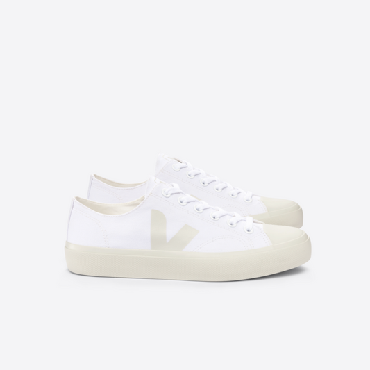 Veja Wata Low Canvas - White / Pierre - Walk by Streetart