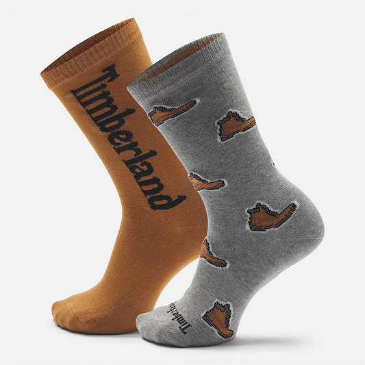 Timberland Boot Print Socks - Grey