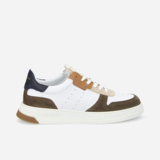 Schmoove Order Sneaker Nappa - White / Army / Navy