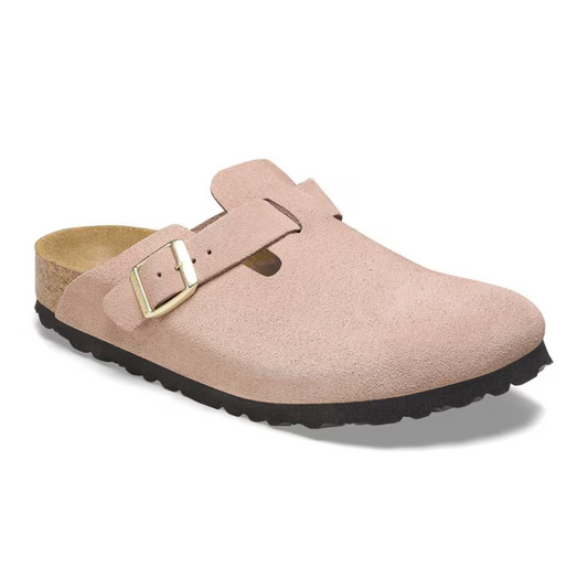 Birkenstock Boston Suede Leather - Light Rose
