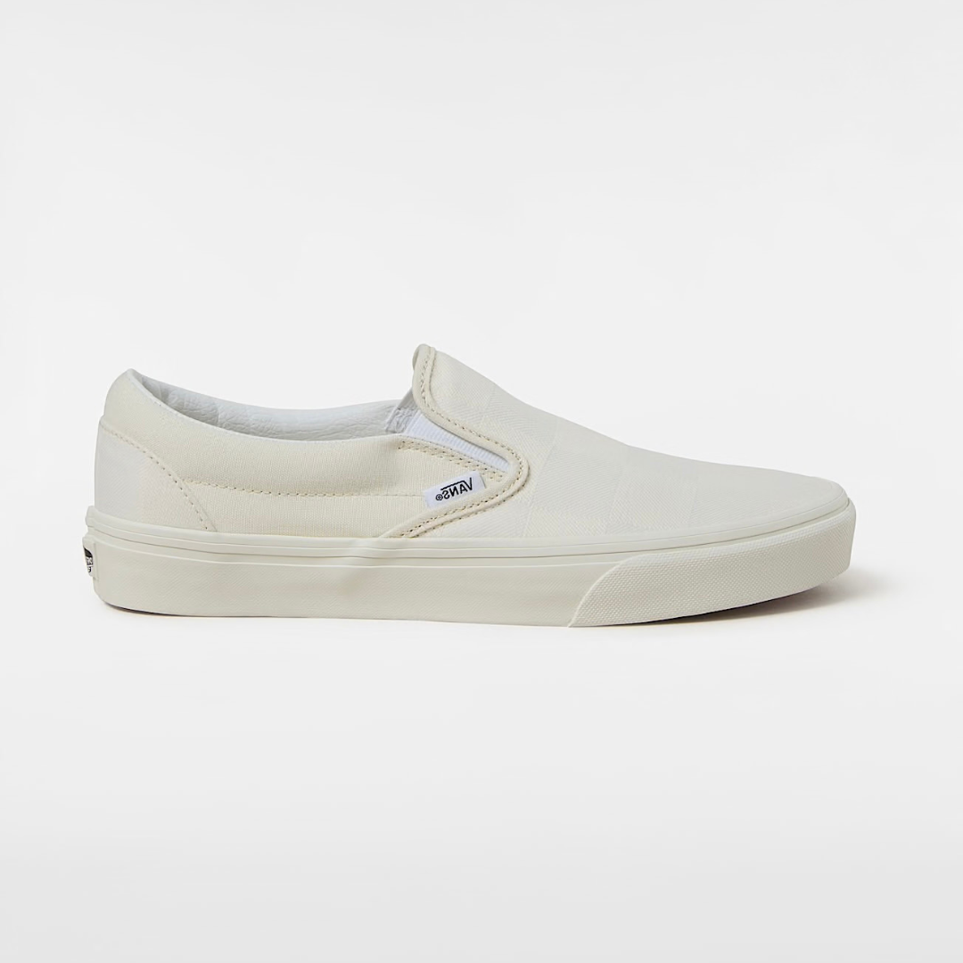 Vans Slip On - Mono Checkerboard / Off White / White - Walk by Streetart