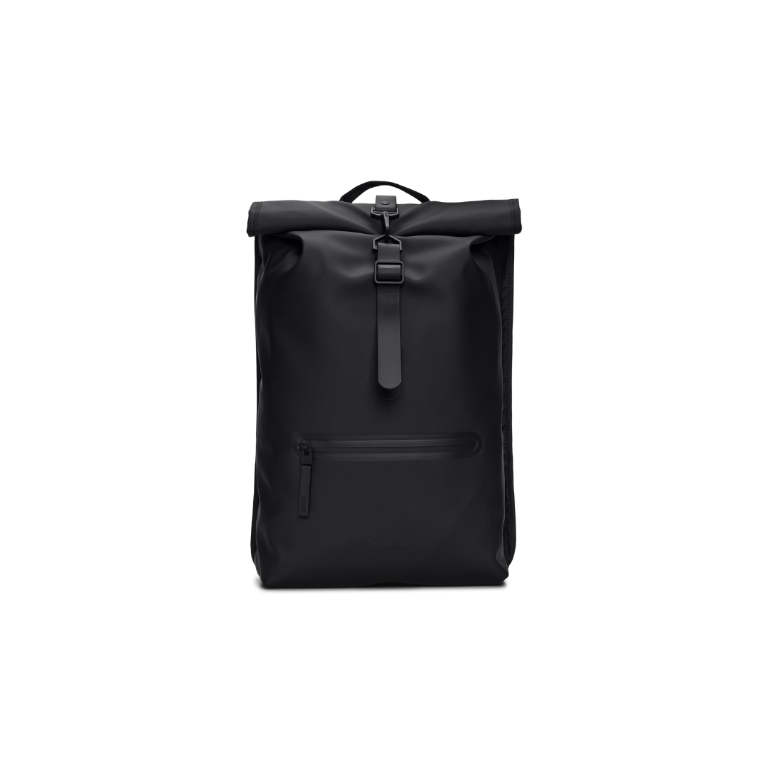 Rains Rolltop Rucksack W3 - Black - Walk by Streetart