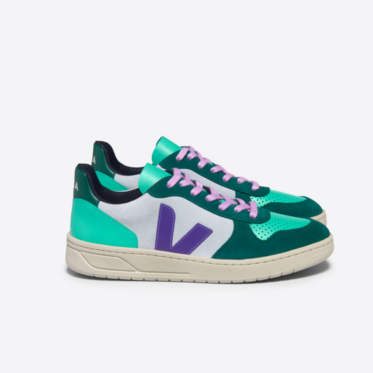 Veja V-10 Suede - Multico / Swan Purple Pierre
